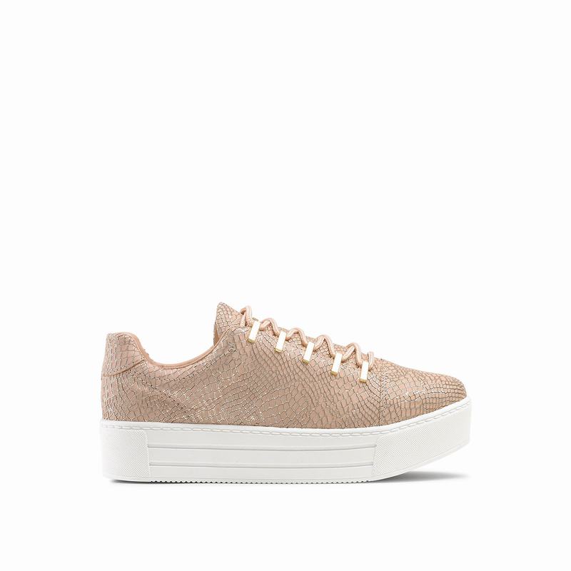 Russell & Bromley Barfly Lace Flatform Sneakers Women's Pink [FET3136BM]